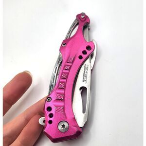 Pink Tac Force Speed Sterimodel Stainless Steel USA Design 5in